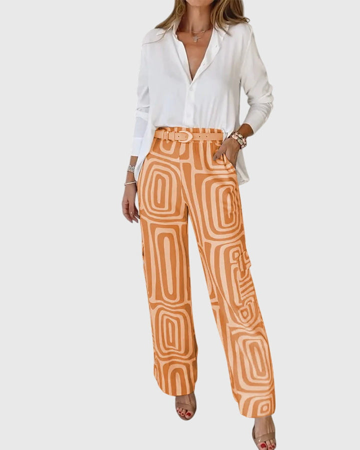 June | Stylish Pants + Free Blouse & Belt