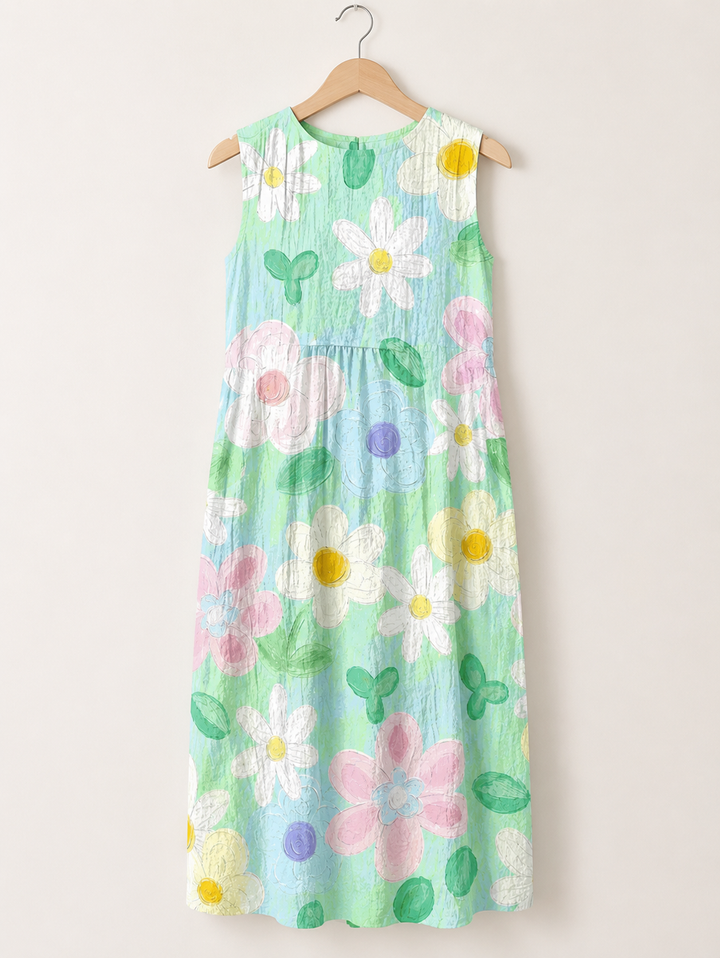 Erin | Pastel Blossom Midi Dress