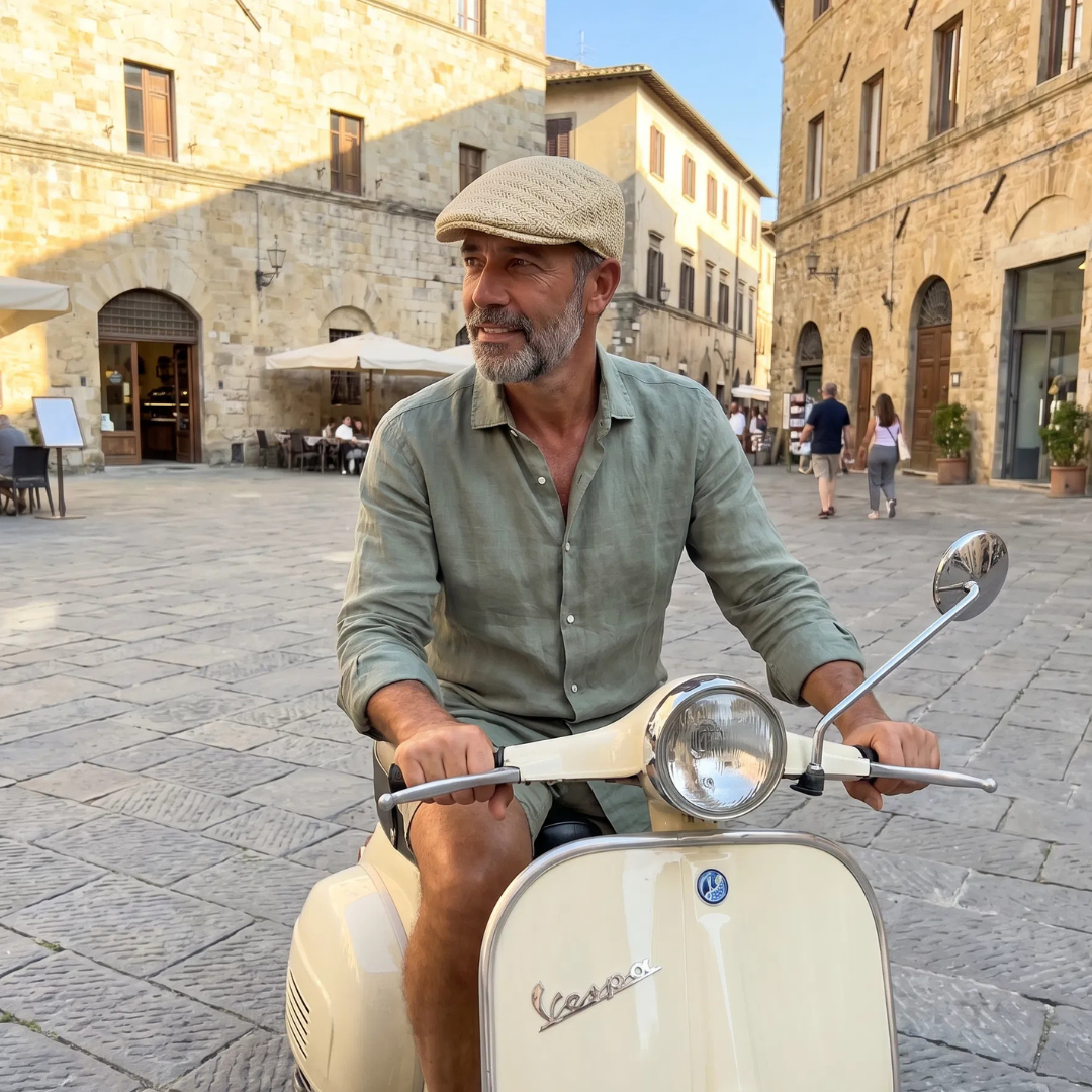 Giovanni | Summer Flat Cap Made of Straw