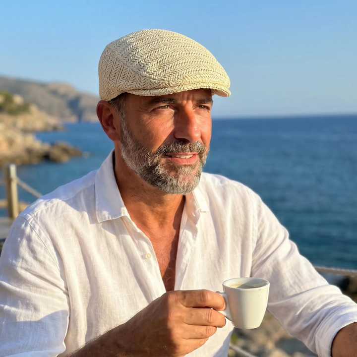 Giovanni | Summer Flat Cap Made of Straw