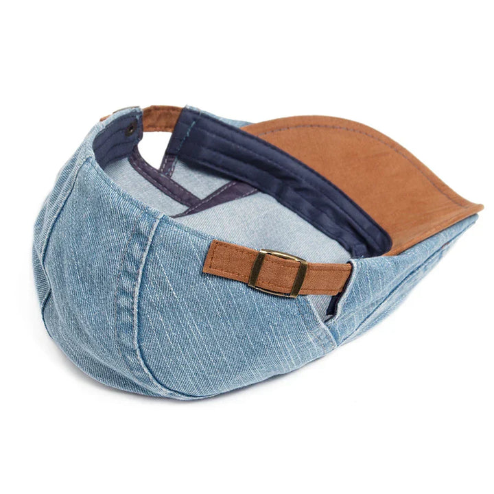 Fedor | Premium Denim Flat Cap – Timeless Style & Comfort for Every Day.