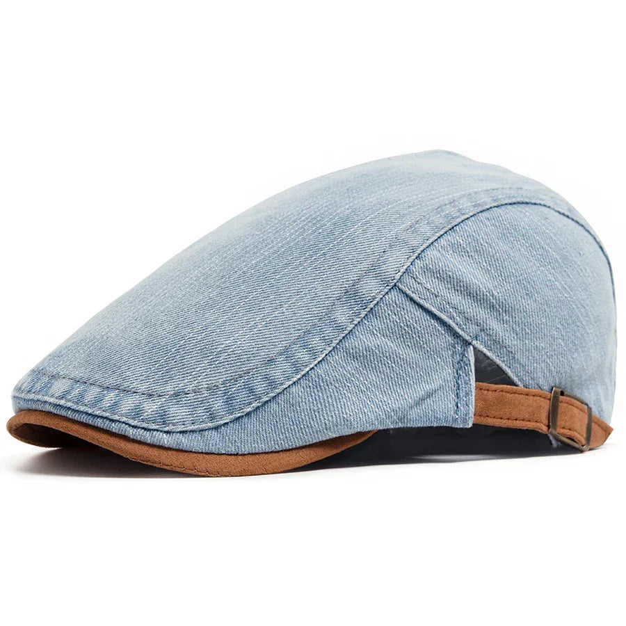 Fedor | Premium Denim Flat Cap – Timeless Style & Comfort for Every Day.