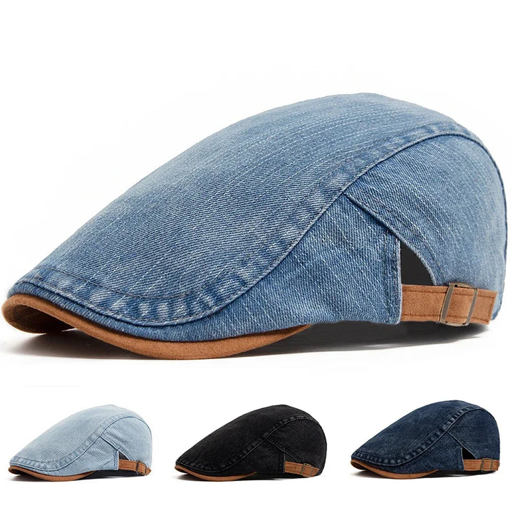 Fedor | Premium Denim Flat Cap – Timeless Style & Comfort for Every Day.