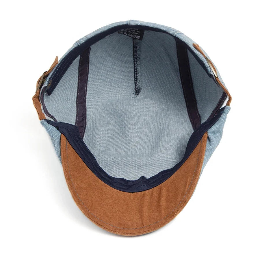 Fedor | Premium Denim Flat Cap – Timeless Style & Comfort for Every Day.