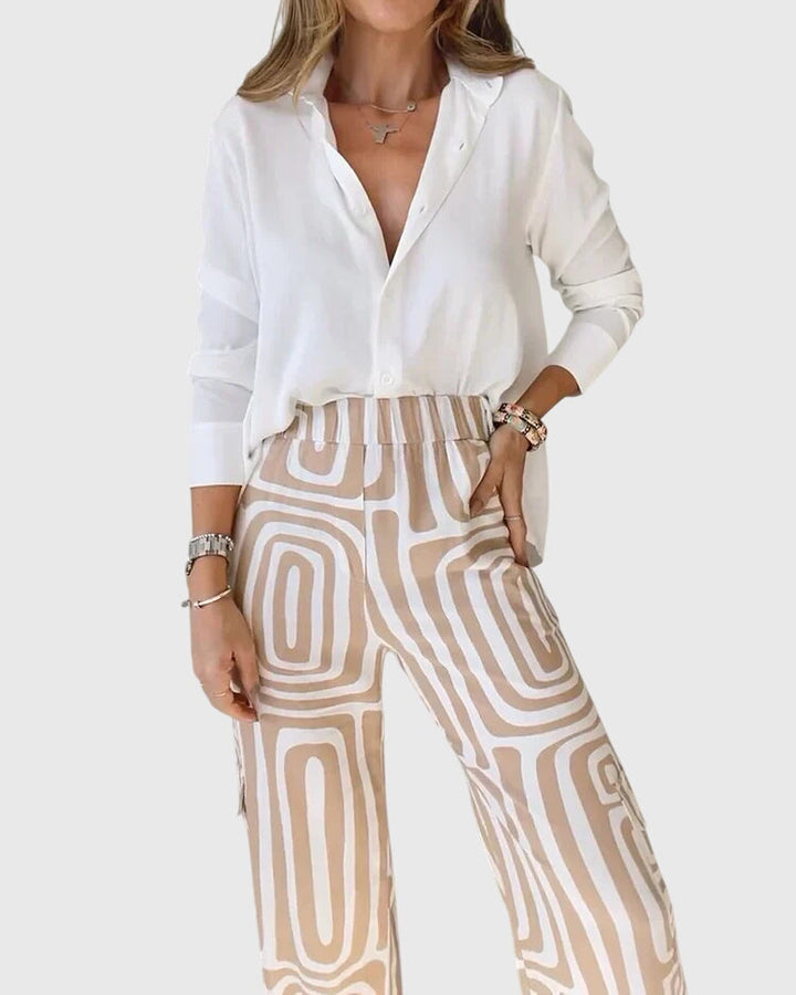 June | Stylish Pants + Free Blouse & Belt
