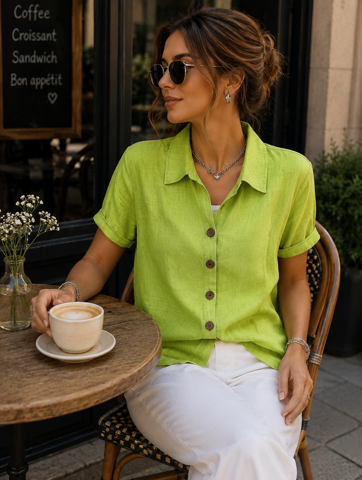 ZARA BUTTON FRONT BLOUSE